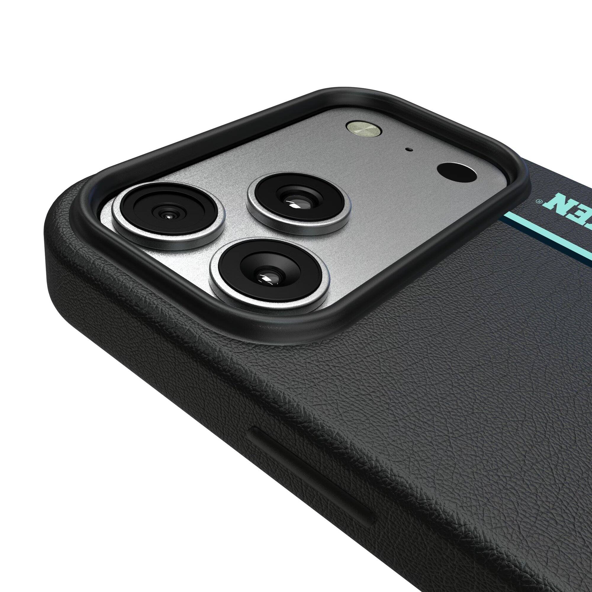 Alt View 2. Keyscaper - Black Seattle Kraken Sidebar Magnetic iPhone Case - 17 Air - Black.