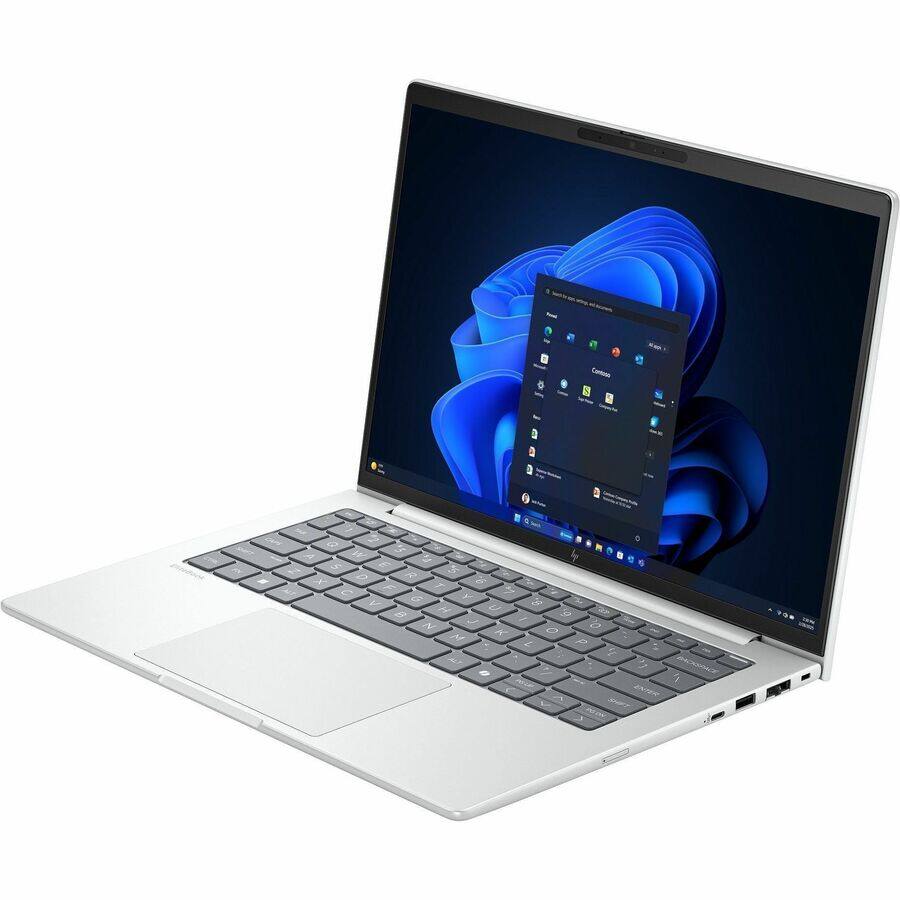 Alt View 2. HP - HP EliteBook 8 G1i 14" Touchscreen Notebook - WUXGA - 60 Hz - Intel Core Ultra 5 225U - 16 GB - 512 GB SSD - English - Meteor Silver.