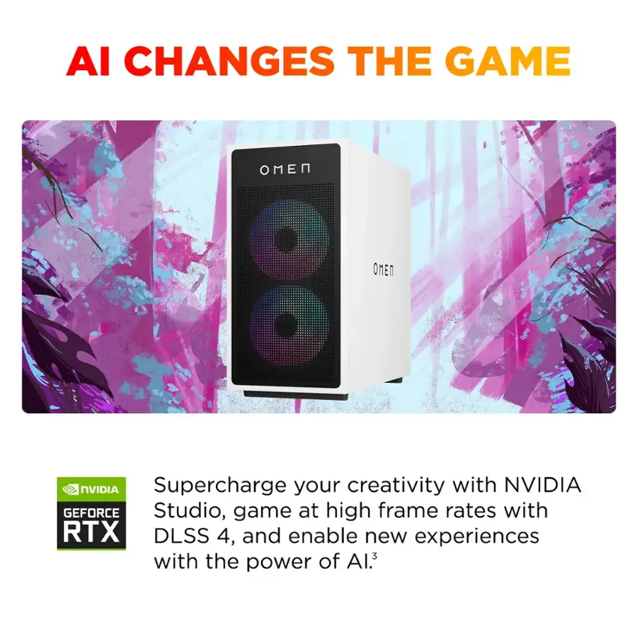 AI Changes the Game NVIDIA Supercharge your creativity with NVIDIA GeForce Studio, game at high frame rates with RTX DLSS 4, and enable new experiences with the power of AI.