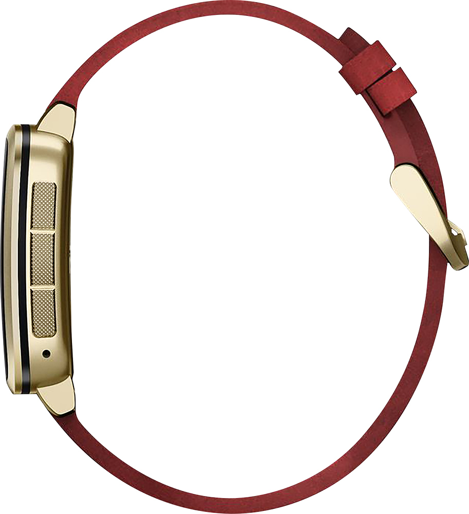 Best Buy: Pebble Time Steel Smartwatch 32mm Gold Leather PBSTL-TM-GLD