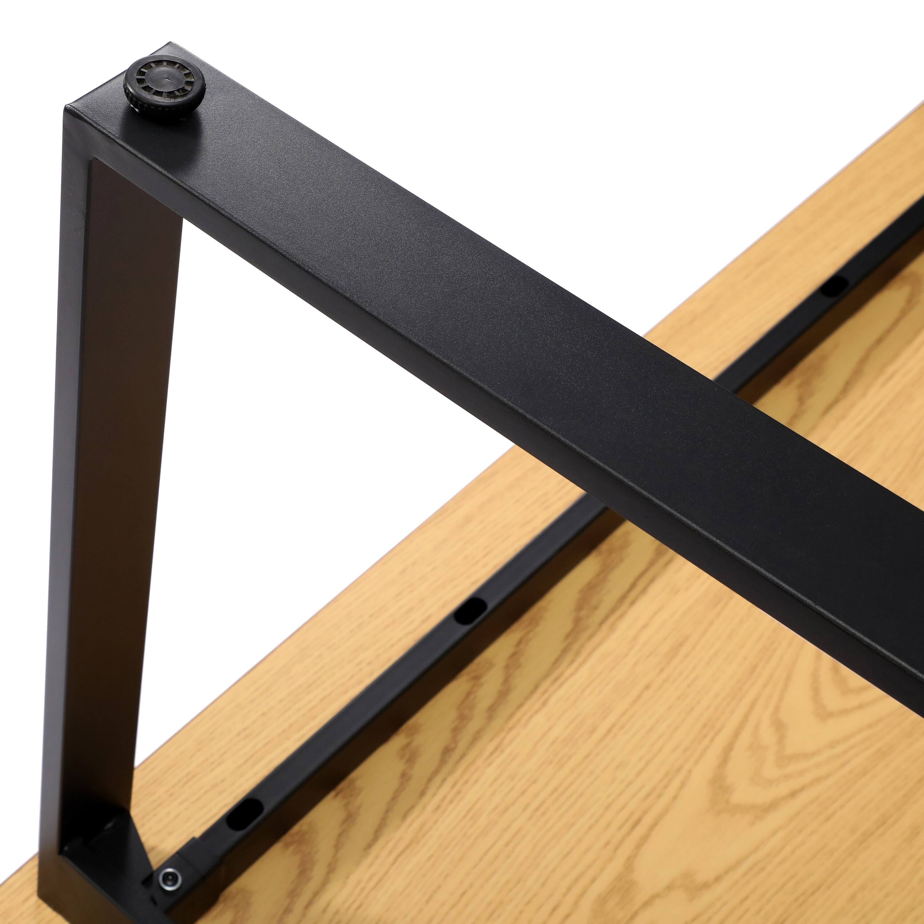 Alt View 8. Emma + Oliver - Remy 60x24 Dining or Gaming Table with Double Sided Laminate Table Top and Heavy Duty U-Frame Steel Base - Walnut.