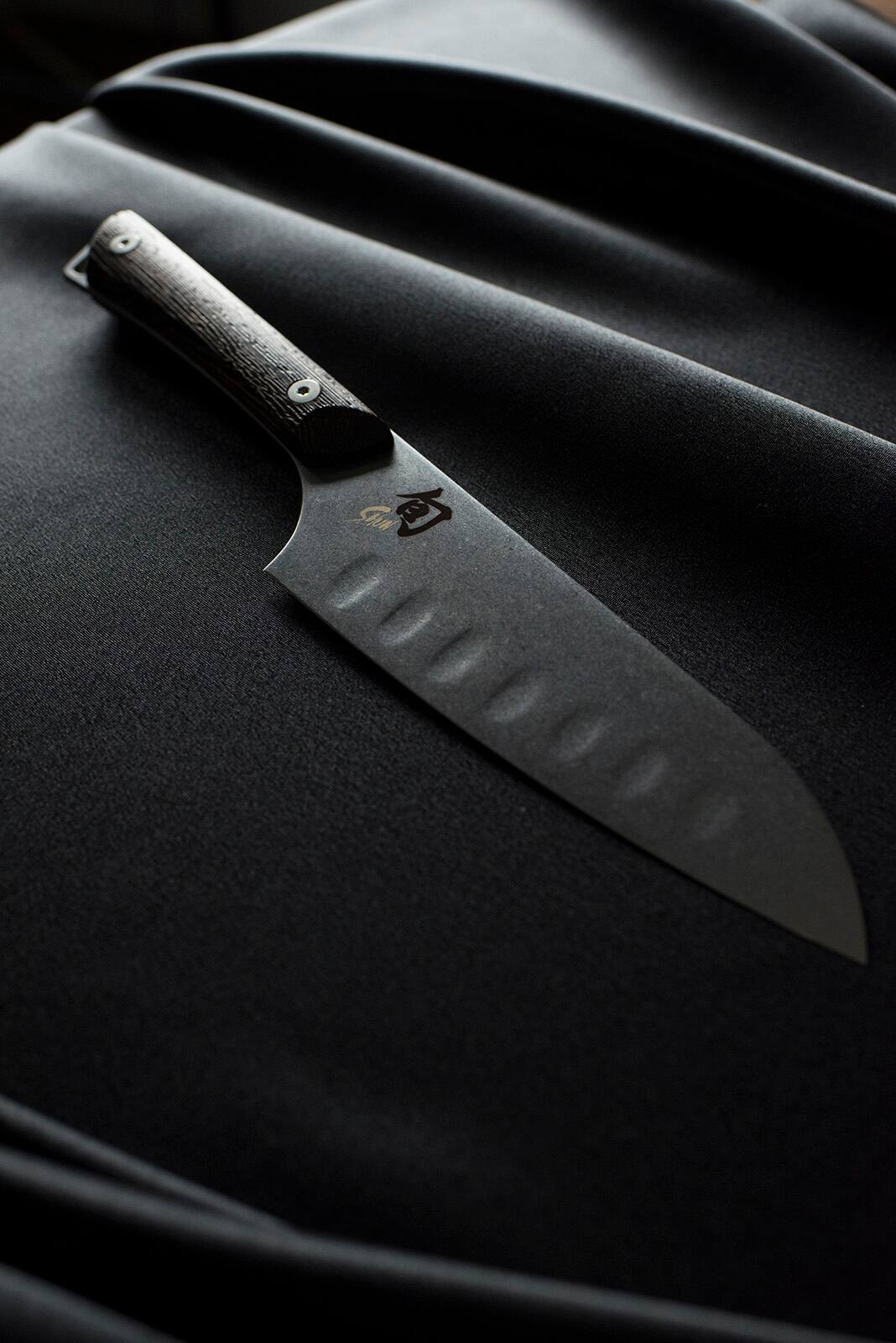 Alt View 2. Shun - Compact Kanso Santoku Knife - Brown.