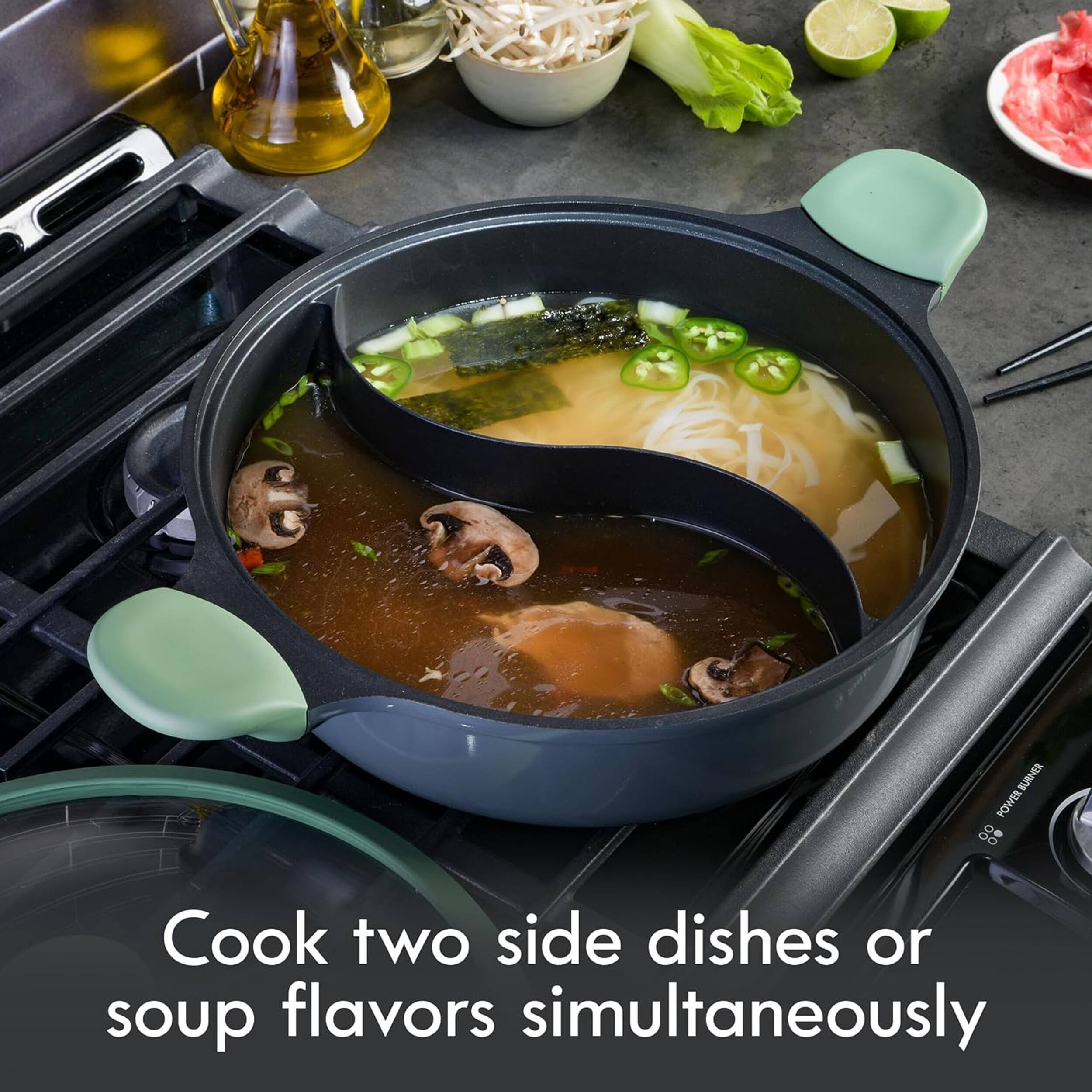 POWER BURNER  0 Cook two side dishes or soup flavors simultaneously