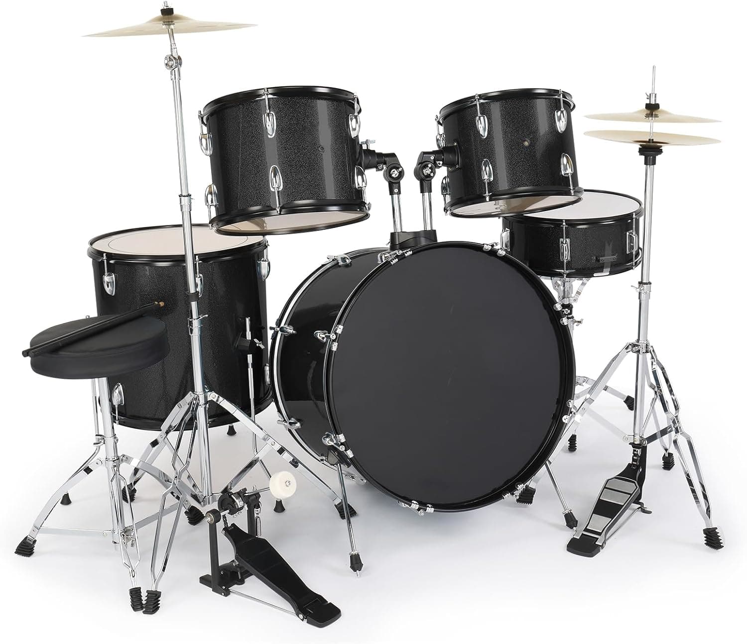 Winado - 22 Inch Adult Drum Set, 5-Piece Full-Size Drums Kit with Cymbal Stands, Hi-hat Stand, Sticks, Drum Pedal, Stool & Floor price history on PriceWatchPro