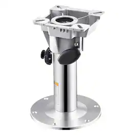 VEVOR - Boat Seat Pedestal, Adjustable Height from 12.76 to 18.7 Inches, Aluminum Alloy Boat Chair Base with Locking Design - Silver