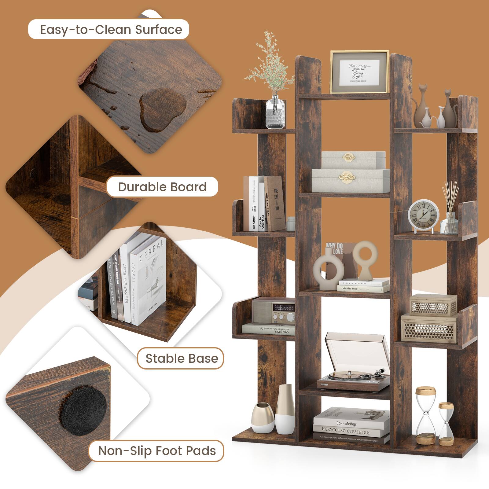 Easy-to-Clean Surface Durable Board Non-Slip Foot Pads Stable Base