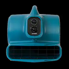 XPOWER - 1/3 HP 2000 CFM 3 Speed, Floor Fan, Dryer, Blower with Timer and Filter Kit - Blue
