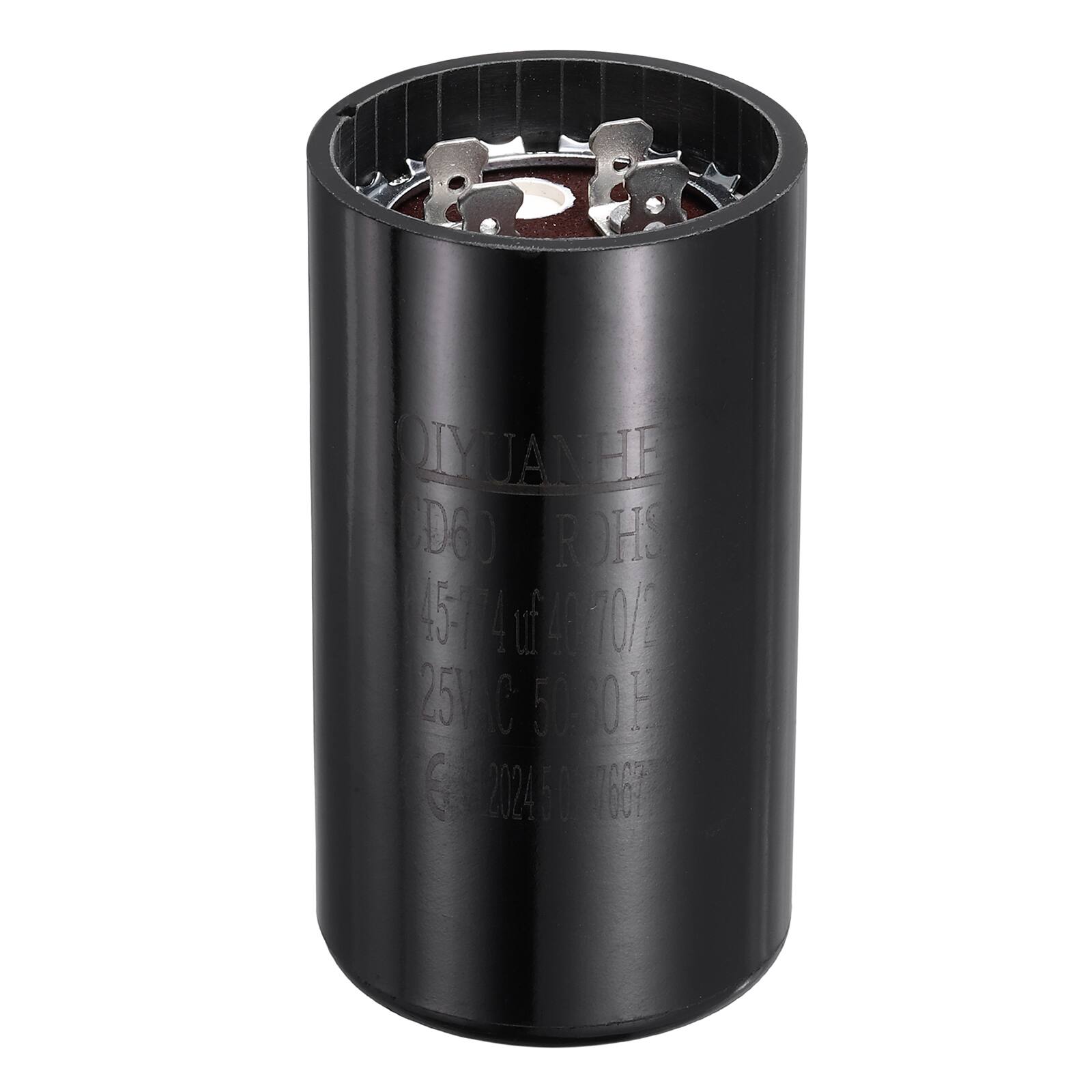 Unique Bargains - CD60 Motor Run Capacitor, 645-774uF MFD AC125V, 50-60Hz, for Electric Motor, 46x86mm - Black price history on PriceWatchPro