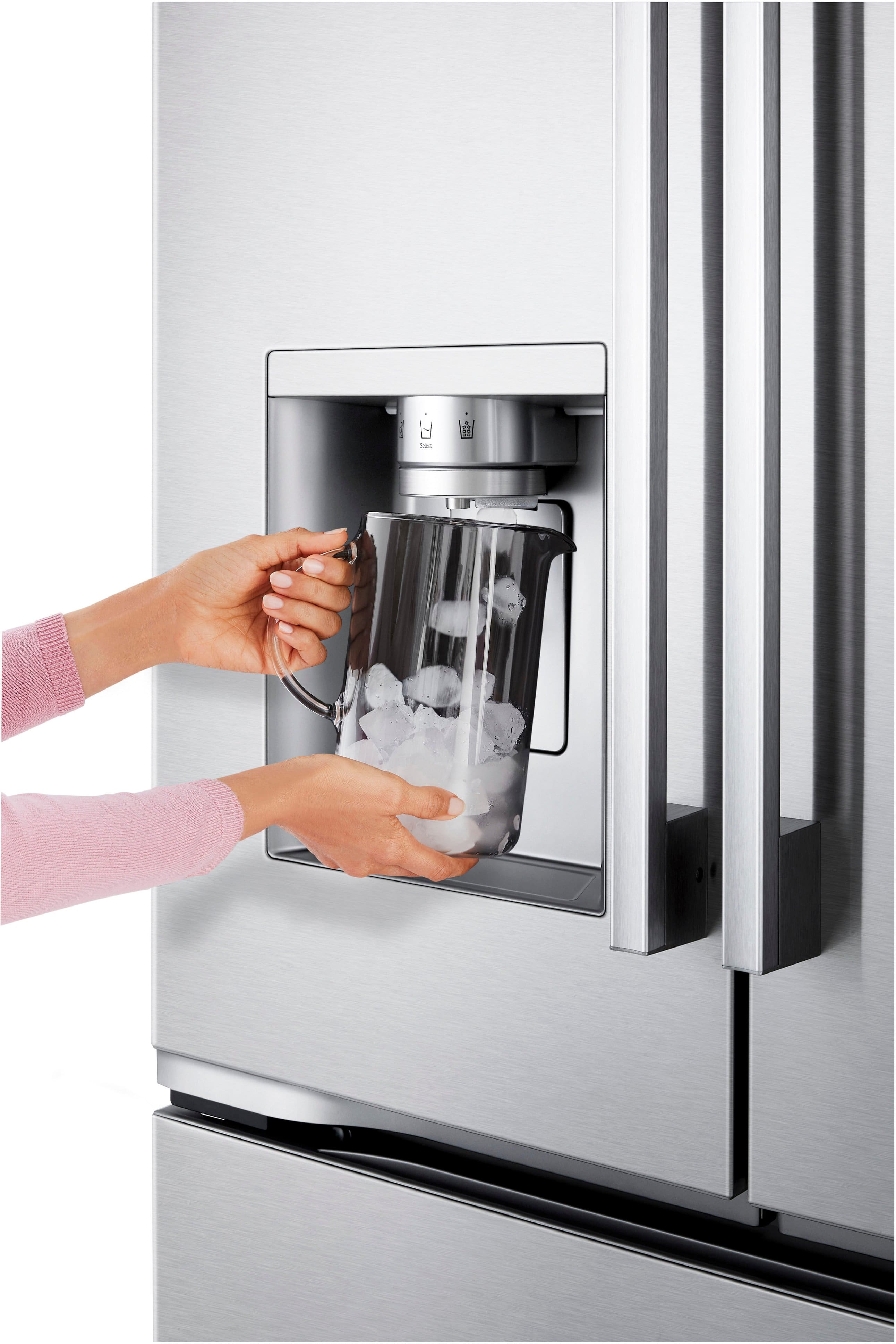 Alt View 18. LG - Counter-Depth MAX 23.7 Cu. Ft. French Door Smart Refrigerator with Zero Clearance - PrintProof Stainless Steel.