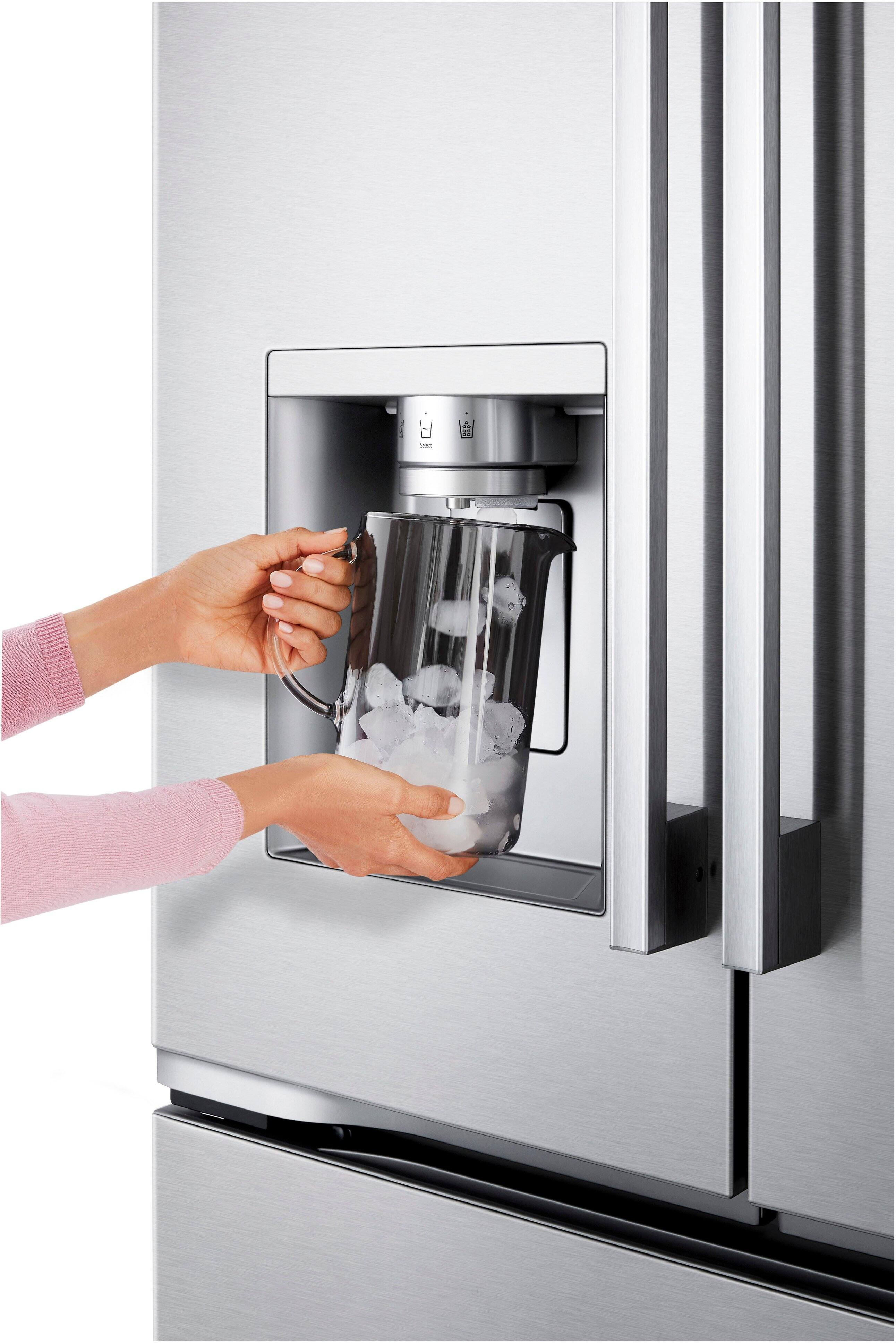 Alt View 18. LG - Counter-Depth MAX 23.7 Cu. Ft. French Door Smart Refrigerator with Zero Clearance - PrintProof Stainless Steel.