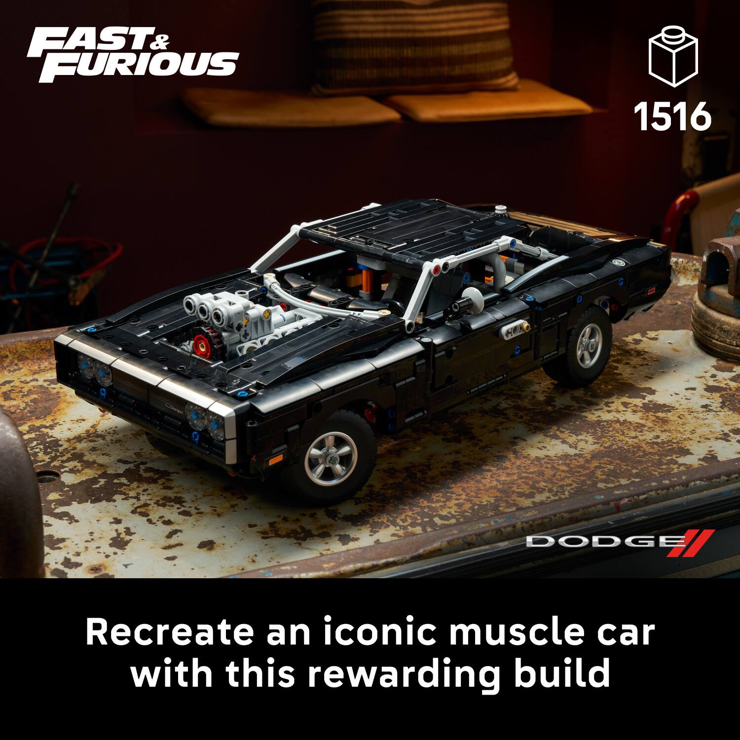 FAST & FURIOUS  
1516  
DODGE  

Recreate an iconic muscle car with this rewarding build