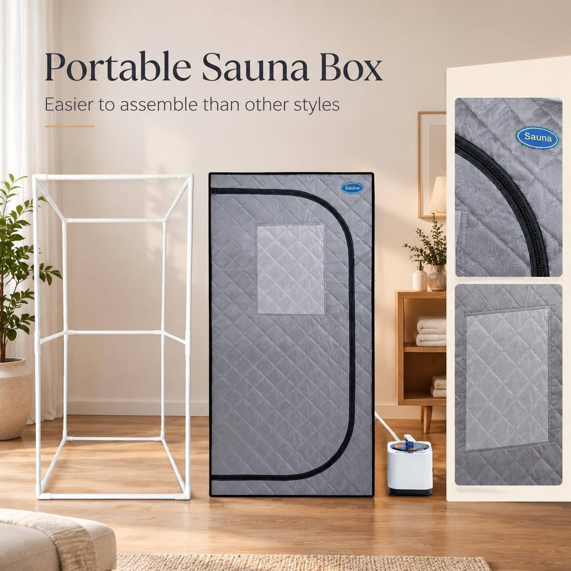 Portable Sauna Box  
Easier to assemble than other styles