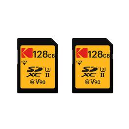 Kodak - 128GB UHS-II U3 V90 Ultra Pro SDXC Memory Card (2-pack)