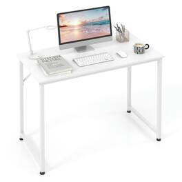 Kadyn - 40 Inch Small Computer Desk with Heavy-duty Metal Frame- Home Office Desks, Gaming Computer Desks for Study - White