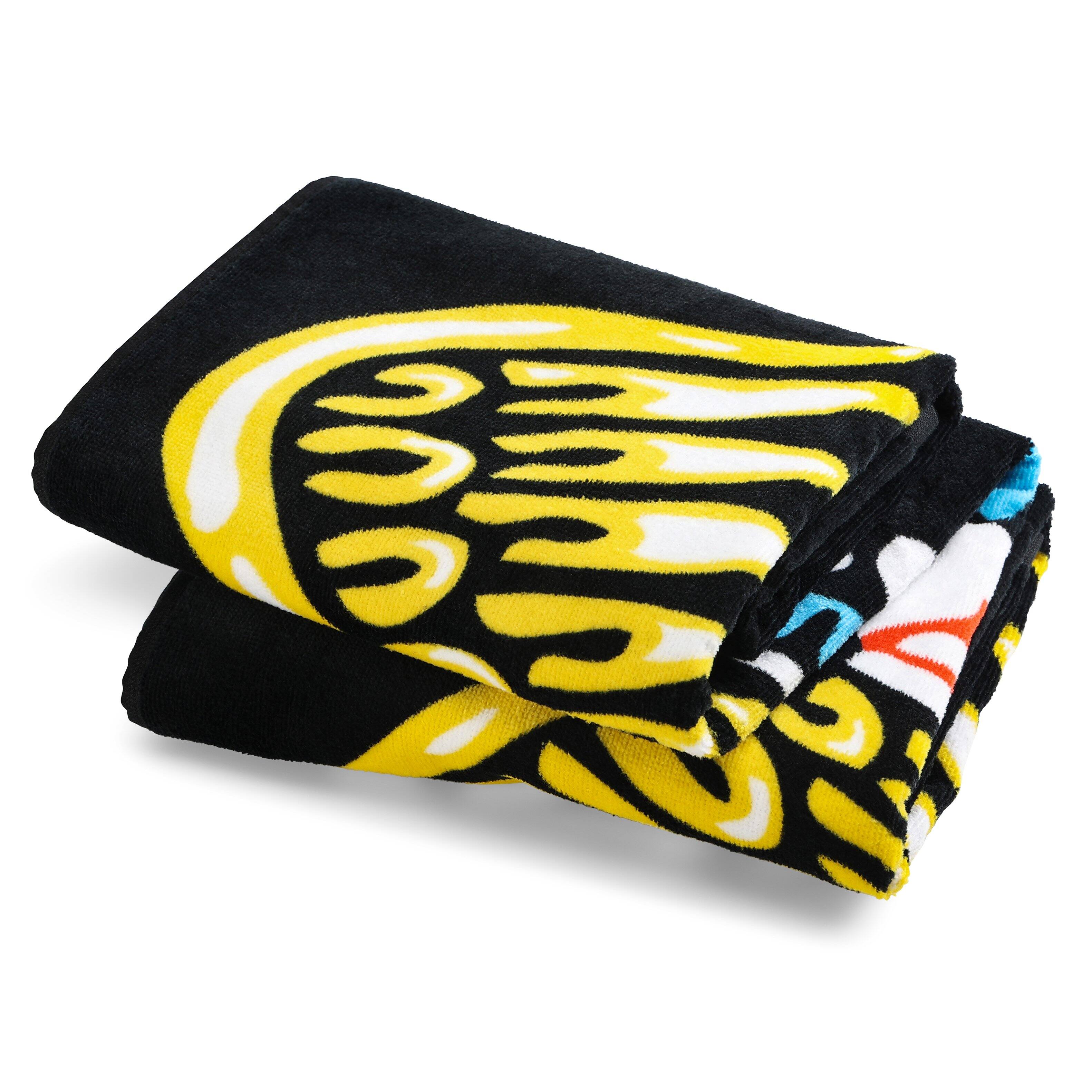Alt View 2. Von Dutch - Von Dutch Iconic Y2K 100% Cotton 30"x60" Beach Towel | Flying Eyeball - Flying Eyeball.