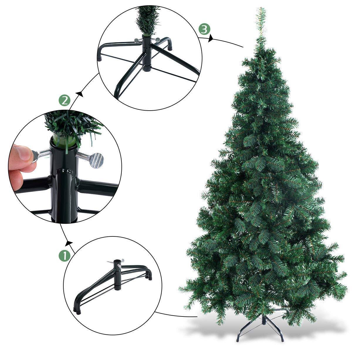 Alt View 5. Skar Audio - Artificial Pvc Christmas Tree W/stand Holiday Season Indoor Outdoor - Green 7ft.