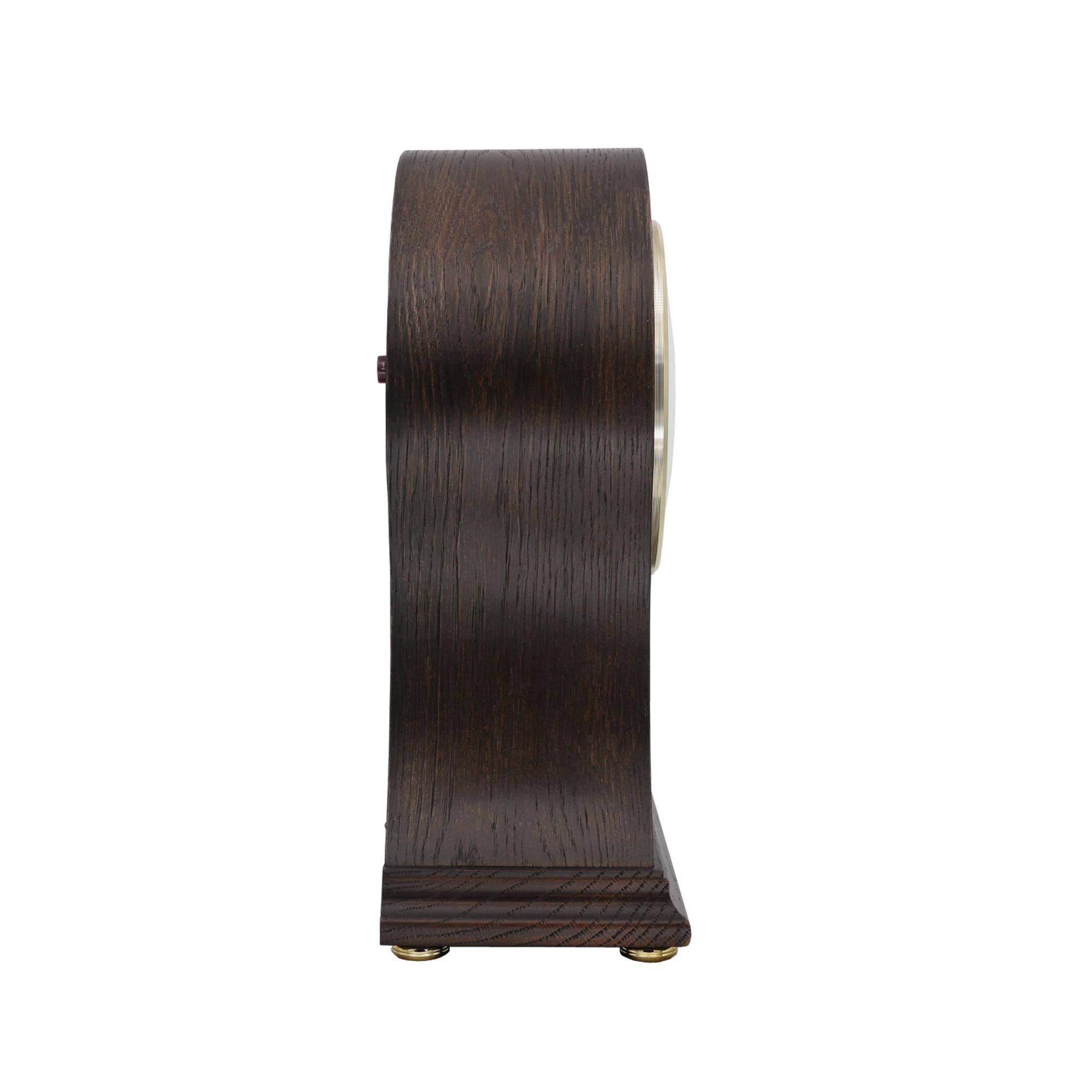 Back. Seiko - Seiko Tai Wooden Dual Chime Mantel Clock, Brown - Antique Brown.