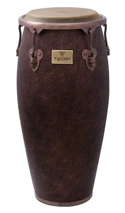 Tycoon Percussion - Master Terra-Cotta Series 10-inch Conga, Siam Oak Shell, Remo M7 Fiberskyn Compatible, Deluxe Hoops, Single Stand