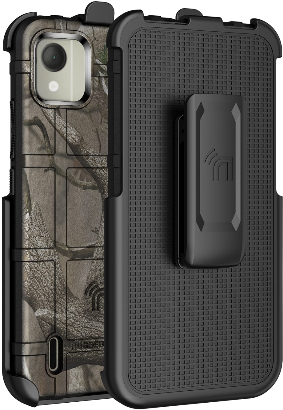 Nakedcellphone - Combo for Nokia C110 Phone - Special Ops Case and Holster Belt Clip - Camouflage