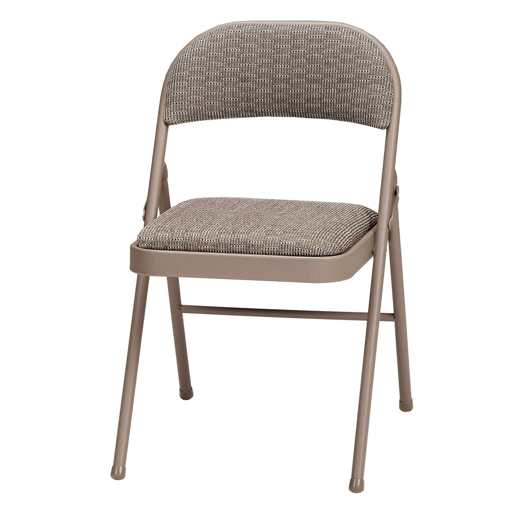 Alt View 3. MECO - MECO Sudden Comfort Deluxe Courtyard Fabric Padded Folding Chair, (Set of 4) - Chicory Lace/Courtyard Fabric.