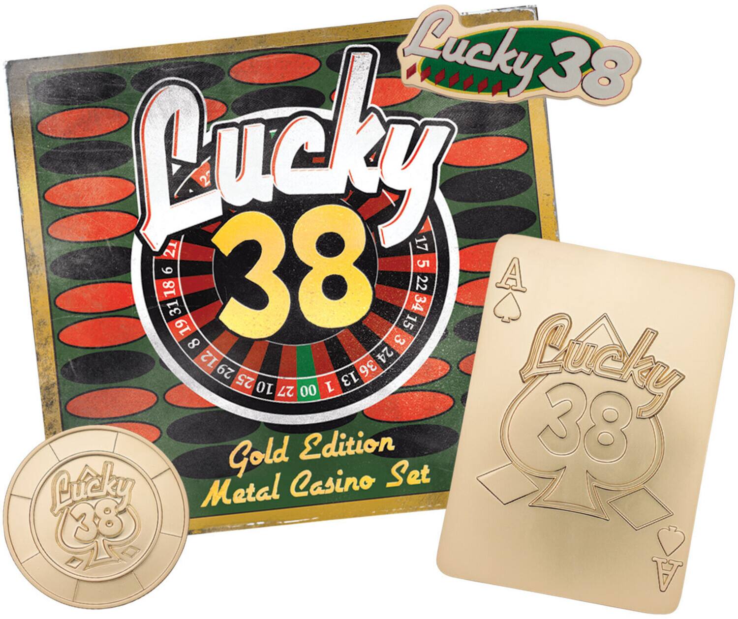 PopMarket - Fallout New Vegas - Lucky 38 Imitation Gold Casino Set - COLLECTIBLES - Multicolor