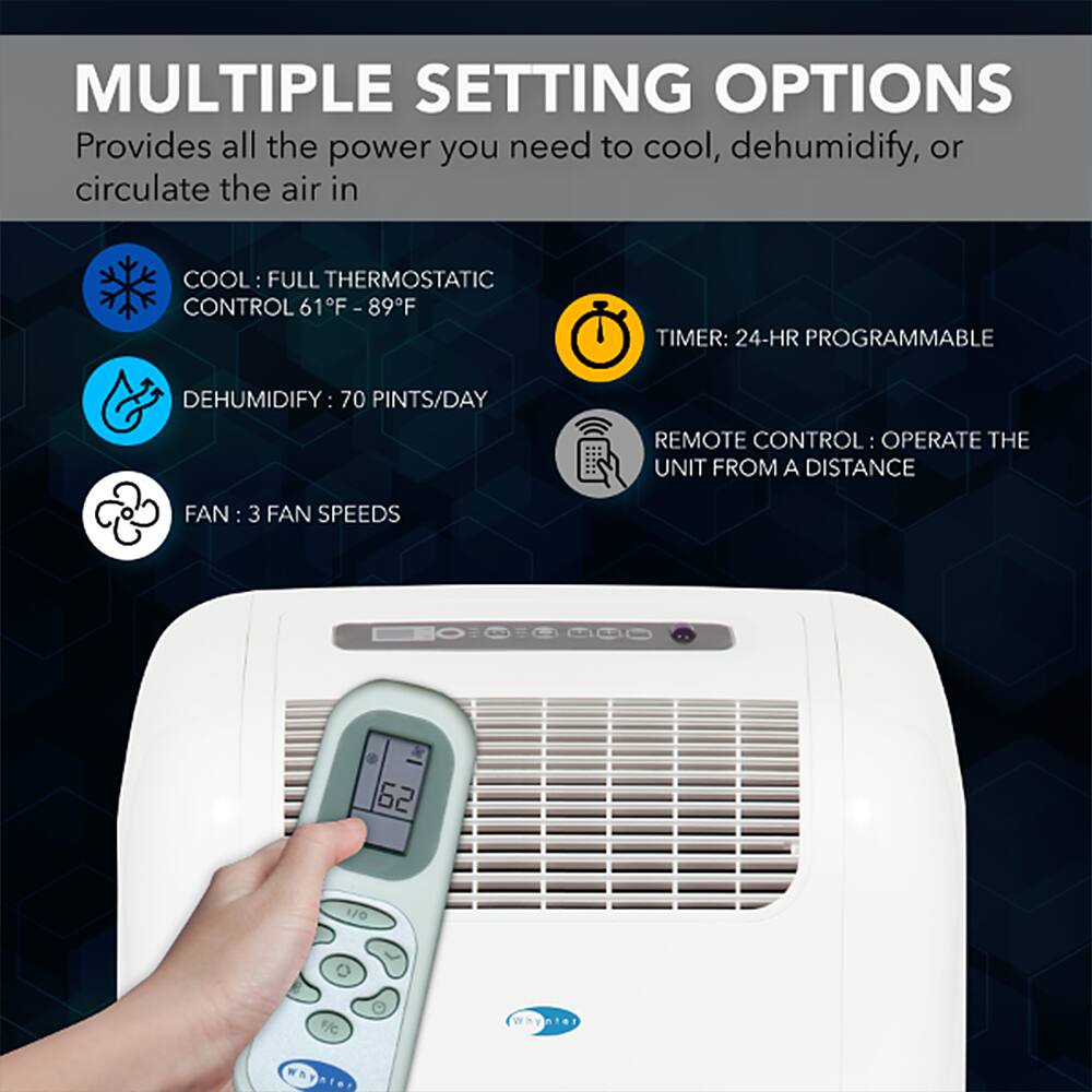 Best Buy Whynter 300 Sq. Ft. Portable Air Conditioner White ARC101CW