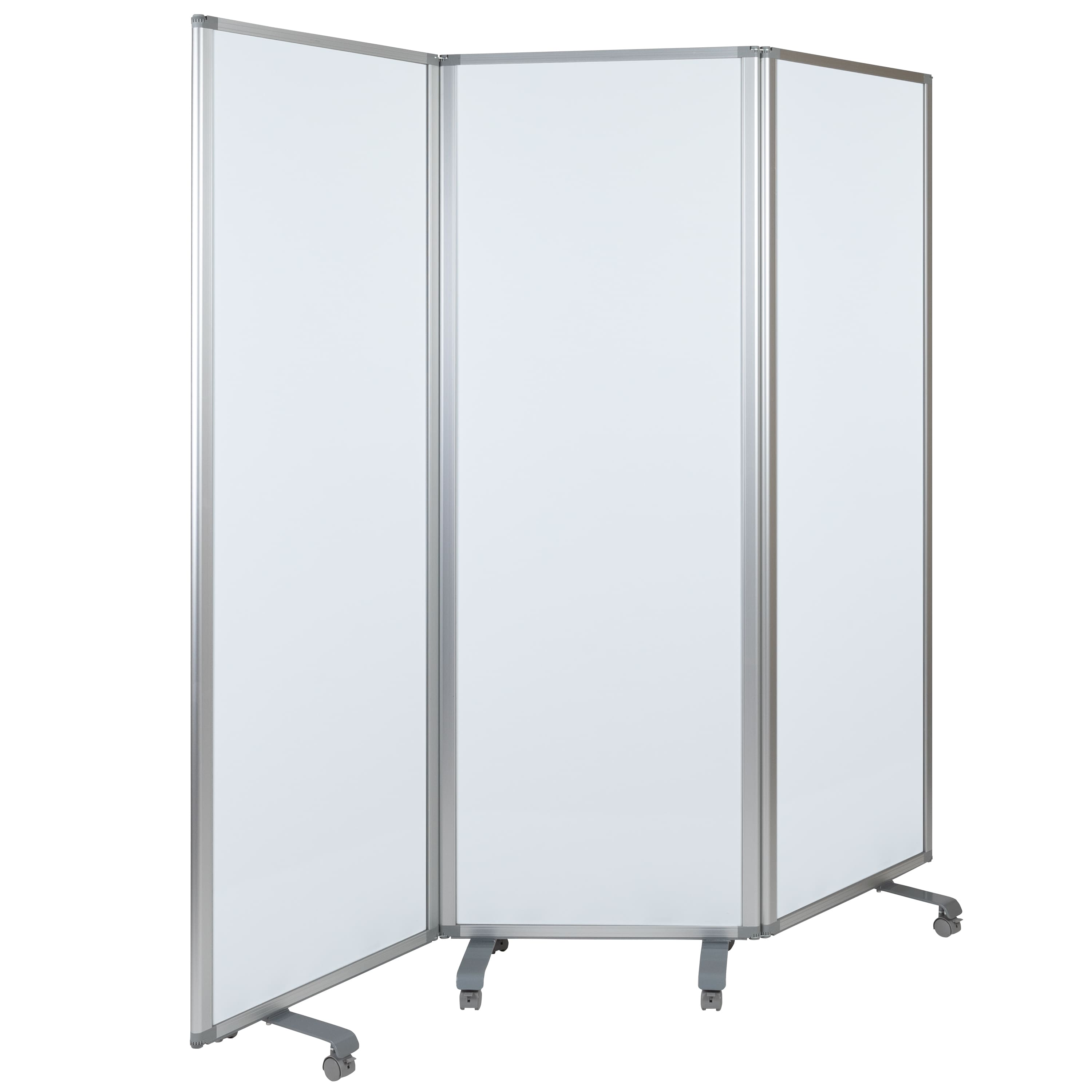"Emma + Oliver - Mobile Magnetic Whiteboard 3 Section Partition with Locking Casters, 72""H x 24""W - White" price history on PriceWatchPro