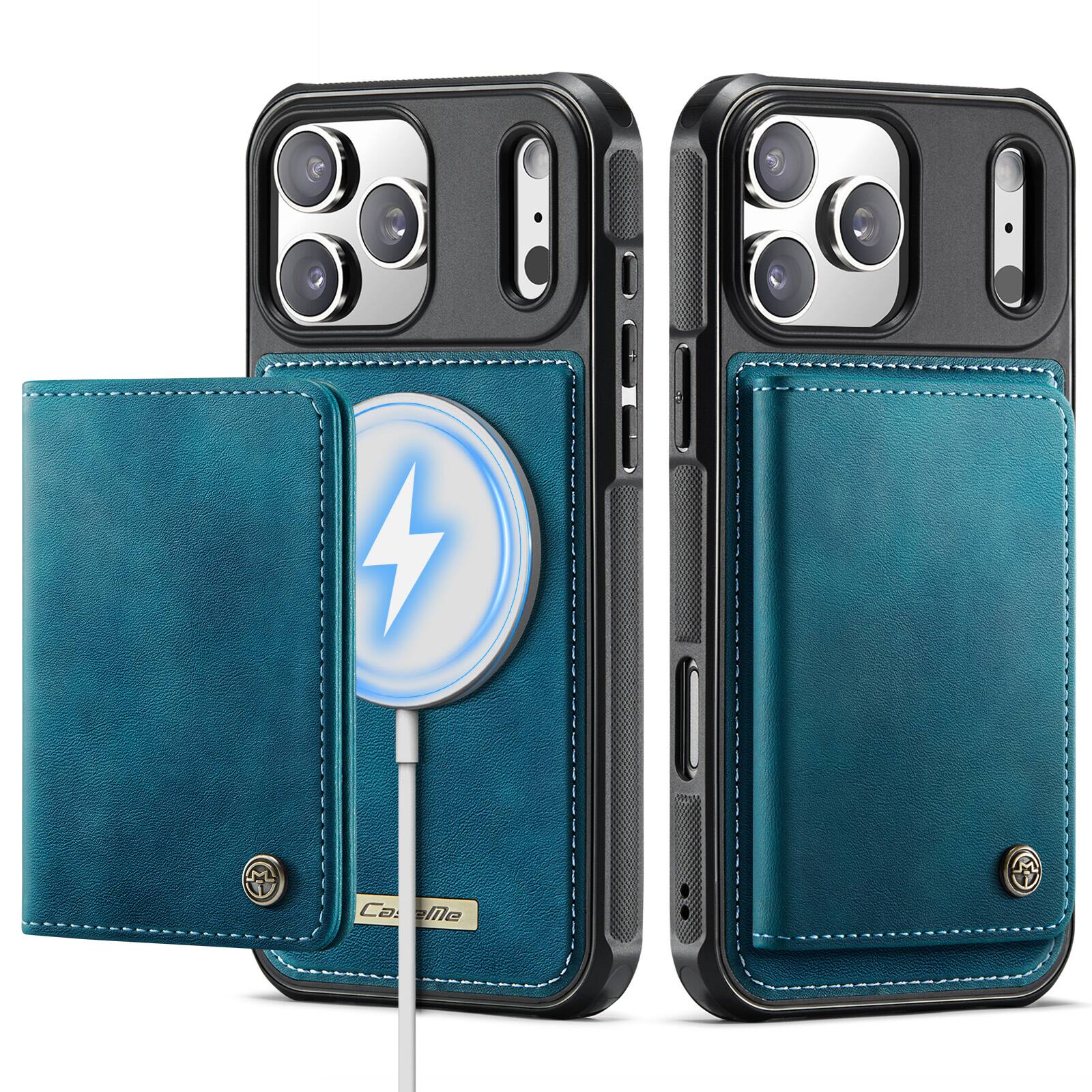Alt View 6. UUCOVER - Detachable Wallet Magnetic Case for Apple iPhone 17 Pro Max Leather+TPU Card Slots RFID Blocking Mag Safe Stand Cover - Green.