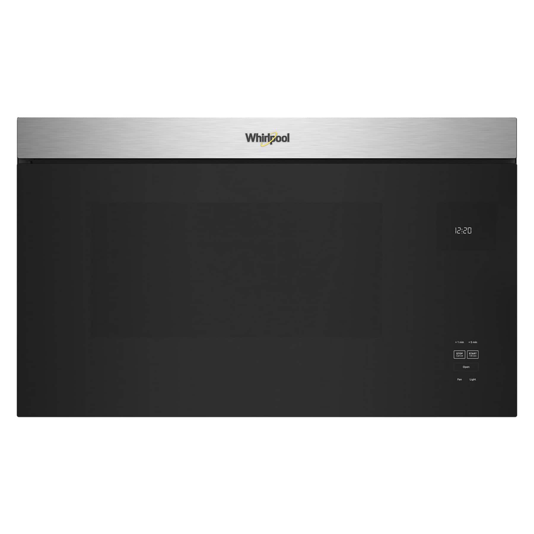 Whirlpool - 1.1 Cu. Ft. Over-the-Range Microwave with Flush Built-in Design - Stainless Steel - Front_Zoom