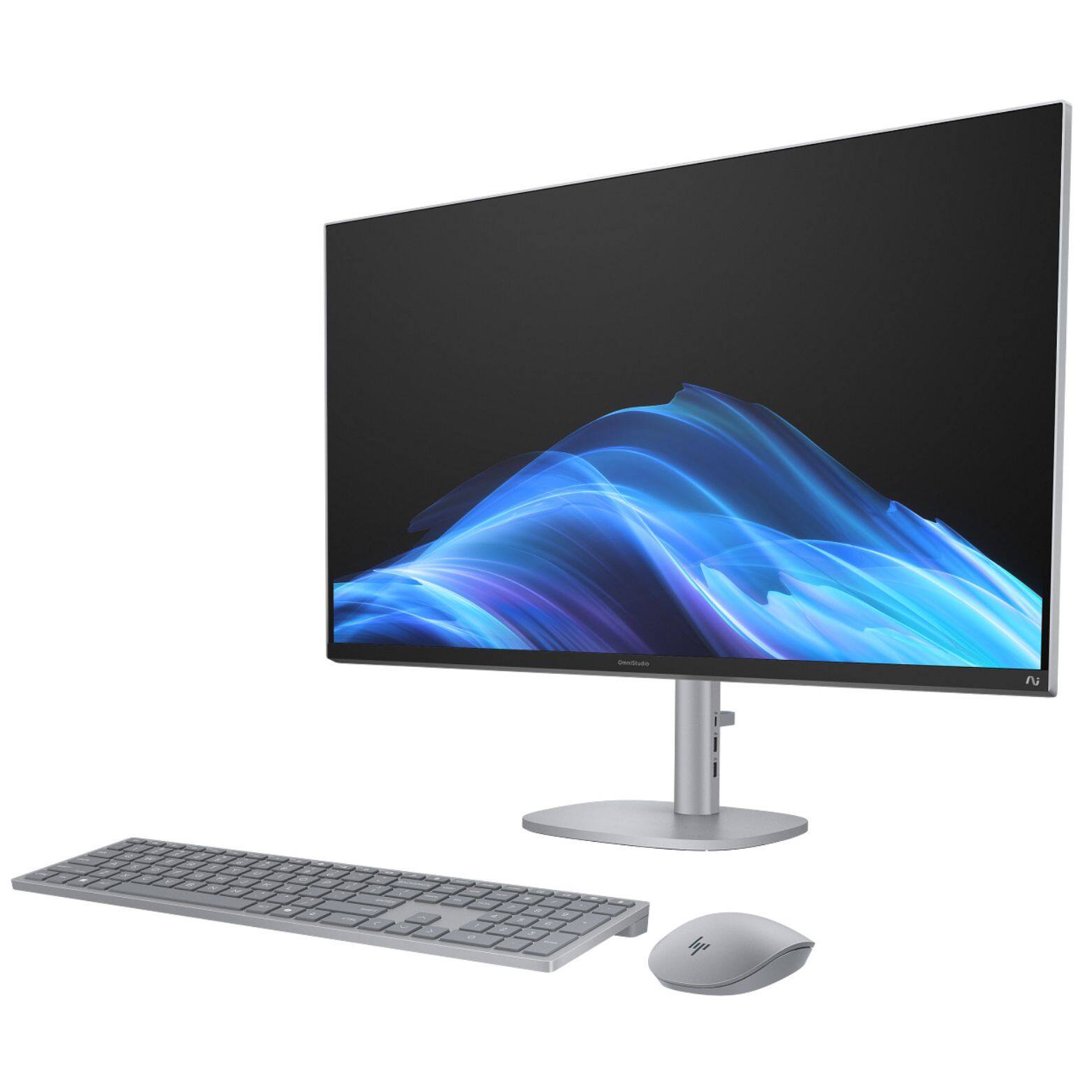 Alt View 1. HP - OmniStudio X 27-CS1000T 27" FHD IPS Intel Ultra 5 226V 16GB DDR5 256GB SSD Intel Arc Windows 11 Home All-in-One Desktop - Meteor Silver.