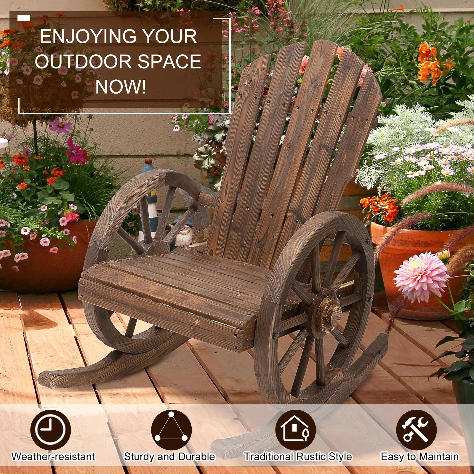 ENJOYING YOUR OUTDOOR SPACE NOW!

- Weather-resistant
- Sturdy and Durable
- Traditional Rustic Style
- Easy to Maintain