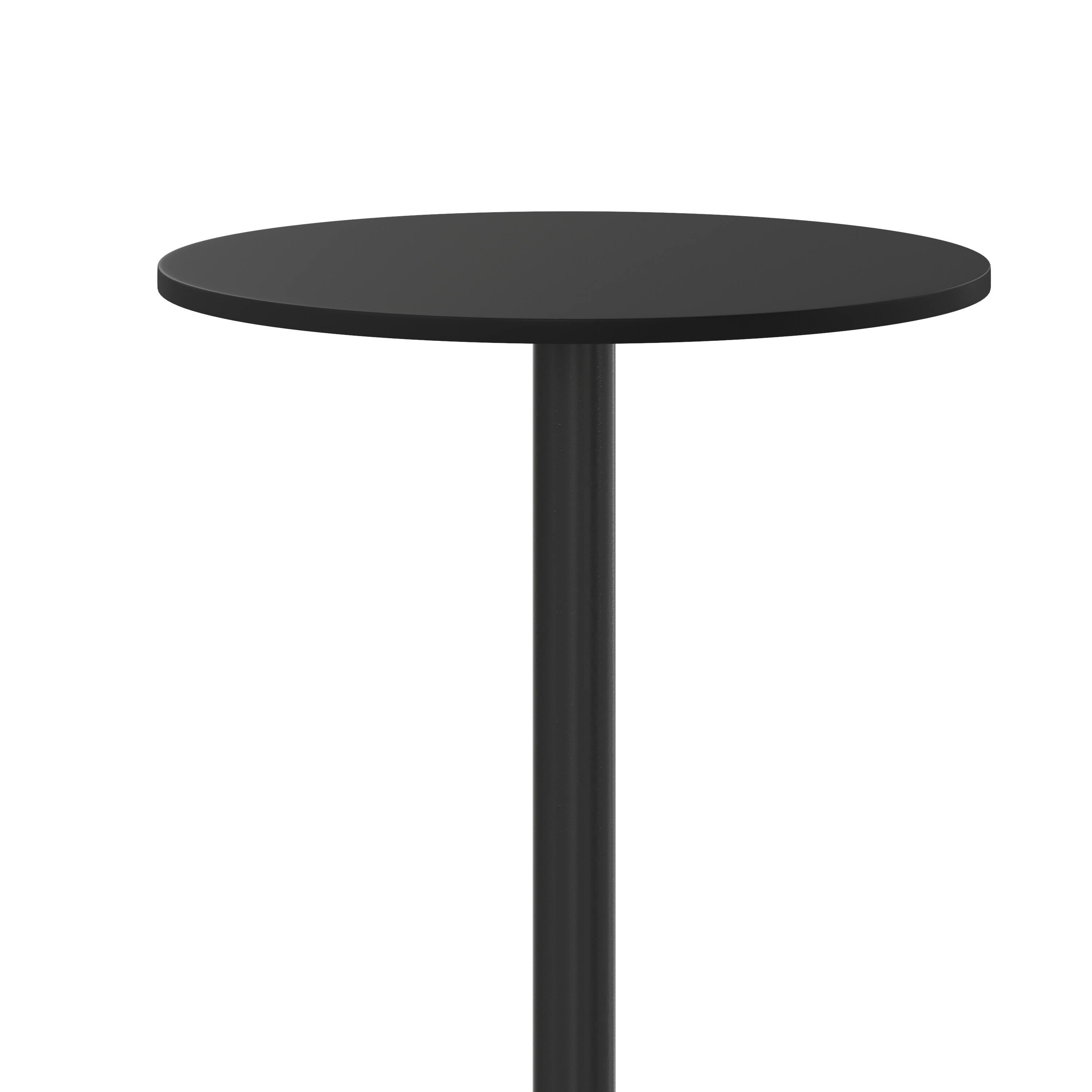 Alt View 8. Emma + Oliver - 36" Round Laminate Table Top with 30"x30" Bar Height Table Base - Black.