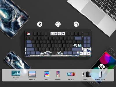 LQXQ SK80 Mechanisch Gaming Toetsenbord 75% - Compact LED Backlit USB C LQXQ SK80 Mechanisch Gaming Toetsenbord 75% - Compact LED Backlit USB C
