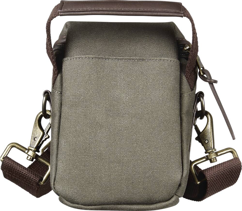 Best Buy Platinum™ Vintage Camera Case Dark Green/Dark Brown PTDLZ01CC