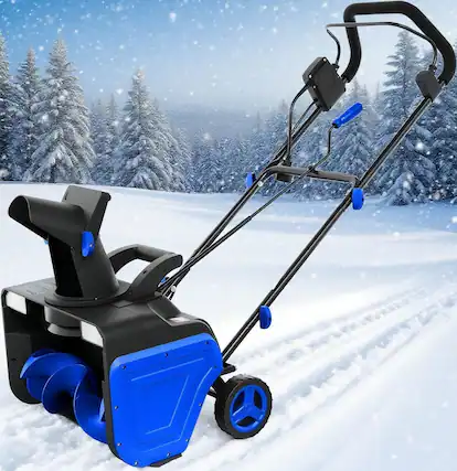Front. GARVEE - Electric Snow Blower, 25-ft Snow Throwing Distance, with LED.