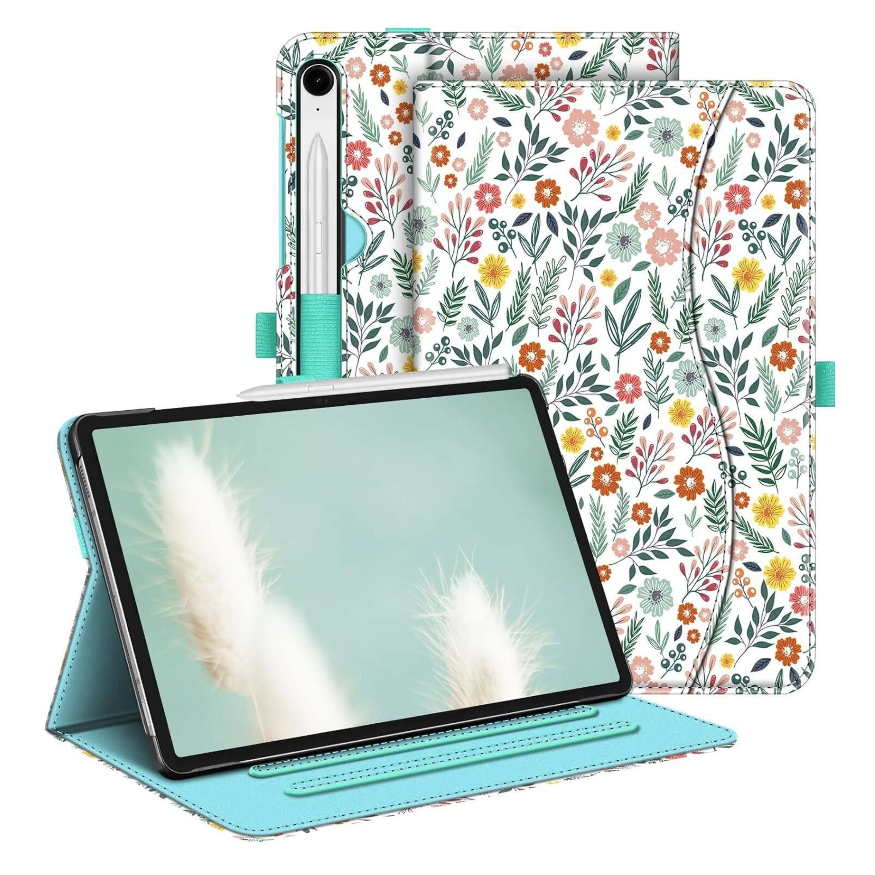 Kitcheniva - Multi-Angle Viewing Stand Case For Samsung Galaxy Tab S10 Lite/ Tab S10 FE Spring Bloom - Multicolor