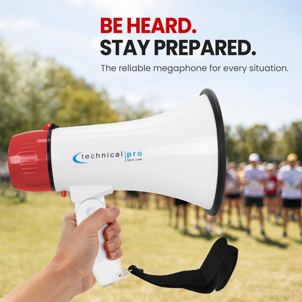 BE HEARD.  
STAY PREPARED.  
The reliable megaphone for every situation.  

technical pro  
tpro.com