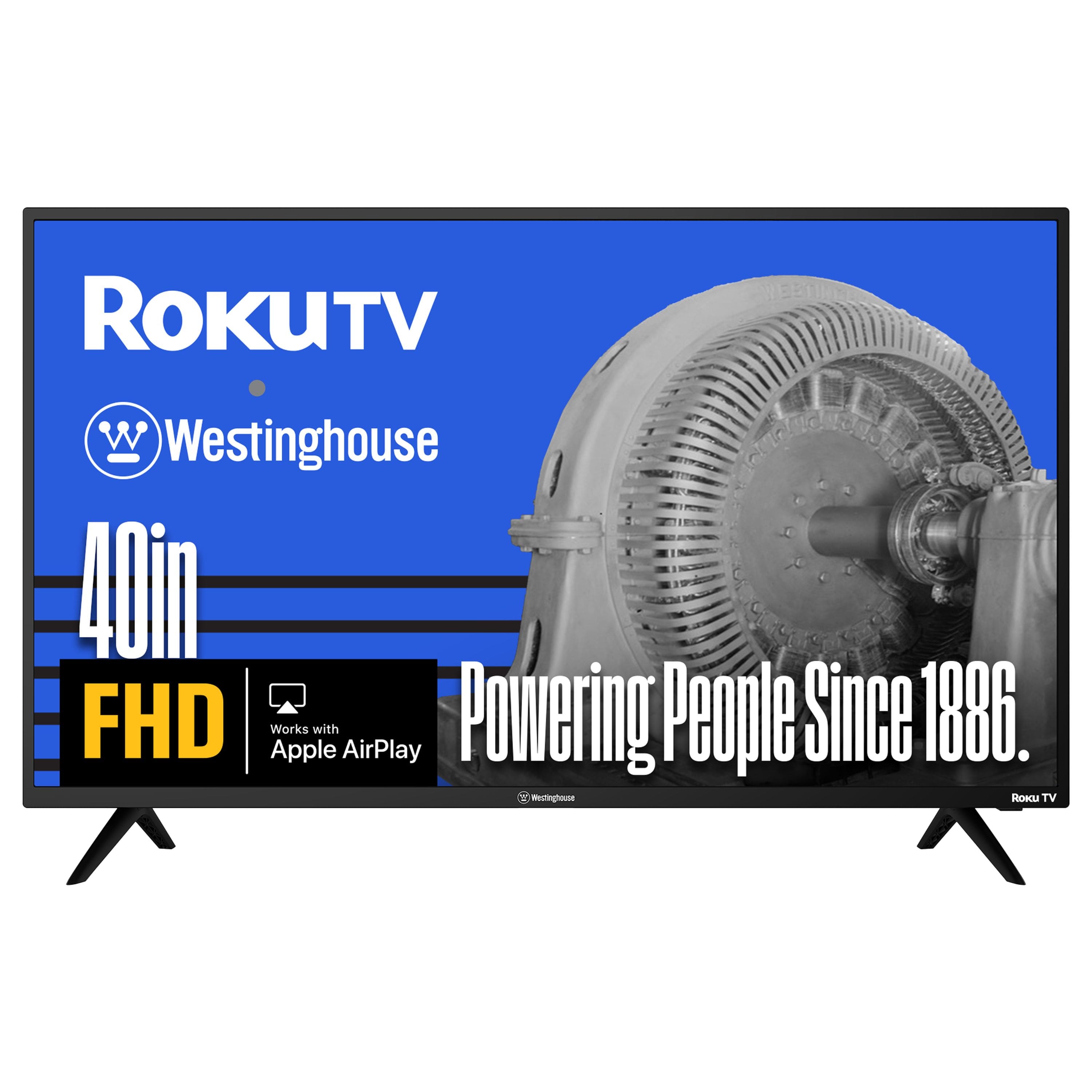 Westinghouse - 40" Smart FHD ROKU TV, Wi-Fi, Bluetooth, Flat Screen, Works with Apple AirPlay, Alexa & Google Assistant