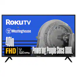 Westinghouse - 40" Smart FHD ROKU TV, Wi-Fi, Bluetooth, Flat Screen, Works with Apple AirPlay, Alexa & Google Assistant