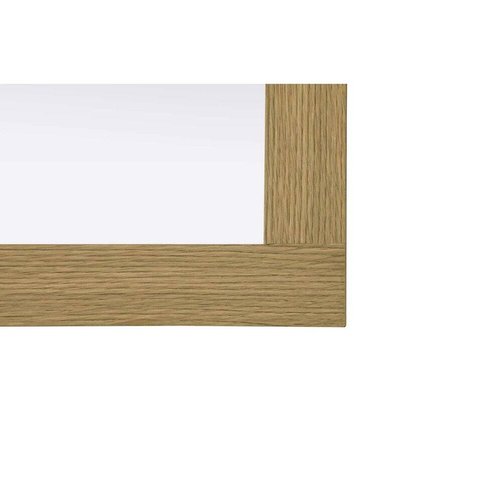 Back. Elegant Kitchen and Bath - Noah Wooden Rectangle Mirror 24 x 36 in Honey Brown - Honey Brown.