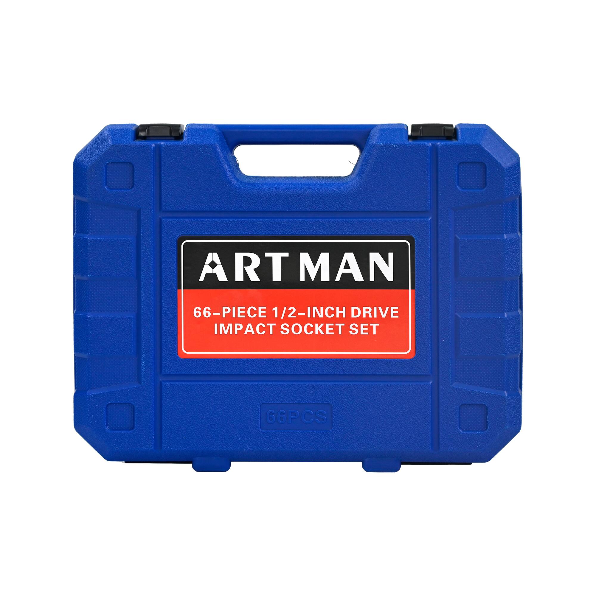 ART MAN  
66-PIECE 1/2-INCH DRIVE IMPACT SOCKET SET  
66PCS