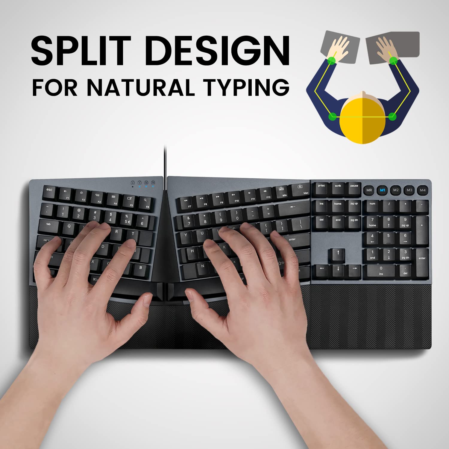 SPLIT DESIGN FOR NATURAL TYPING