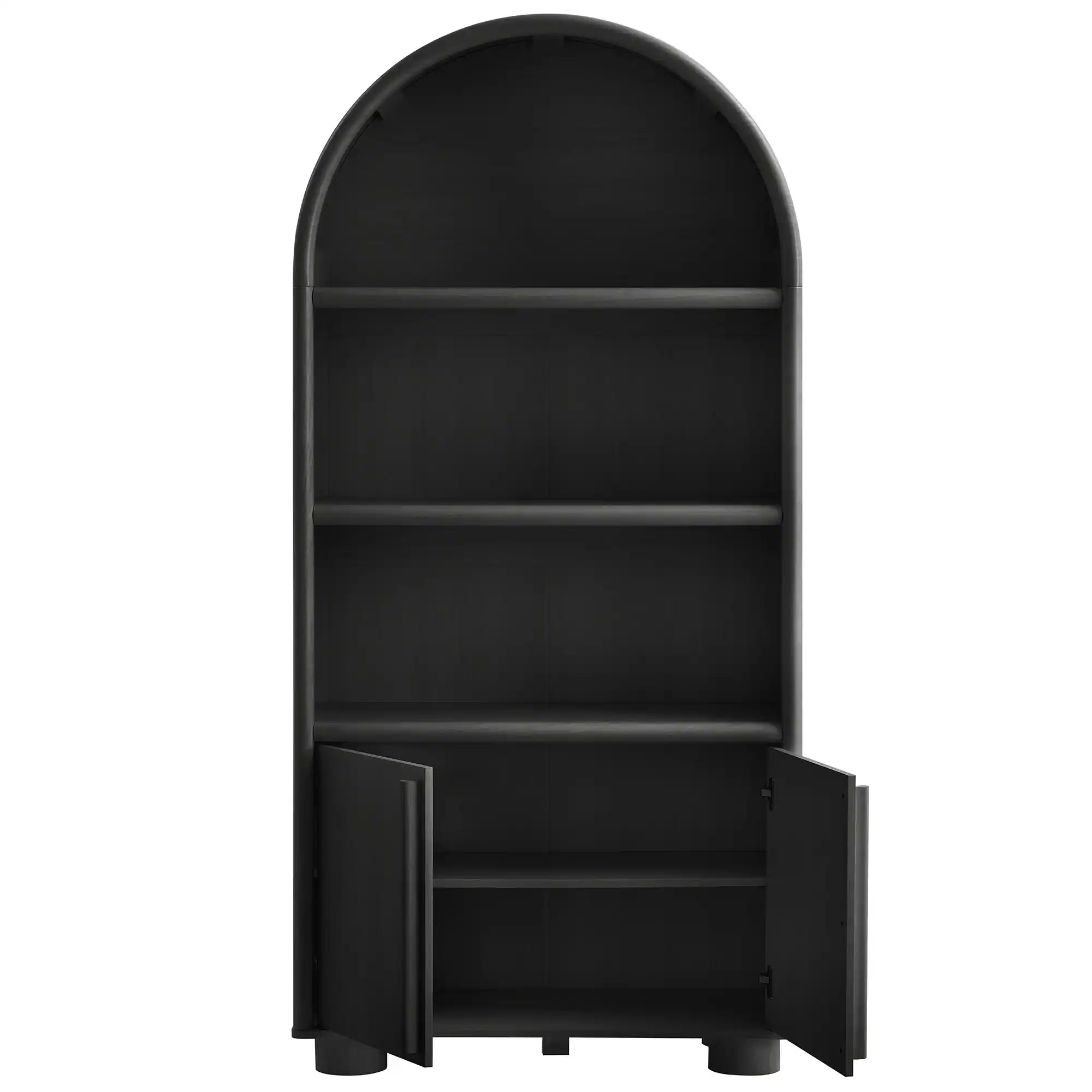 Alt View 4. Modway - Bellamy Tall Arched Display Cabinet Bookcase by Modway - Black Oak.