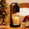 Front. Unique Bargains - Candle Warmer Lamp with Timer and Dimmer Adjustable Height Candle Warmer with 2 Bulbs for Living Room Bedroom Home Decor - Black.