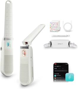 Enya CYBER-G Pocket Guitar,Built-in Speaker & Drum, Portable Stringless Smart Guitar for Beginners, Adults & Travel - White