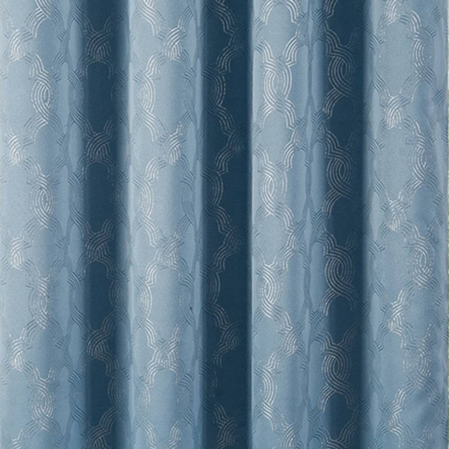 Left. Olivia Gray - Oliva Gray Jansen Rubber Blackout Grommet Panel - 54"x84" Blue - Blue.