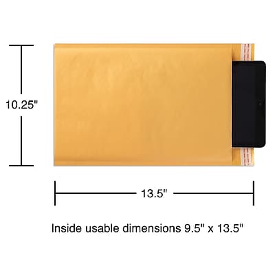 10.25"  
13.5"  
Inside usable dimensions 9.5" x 13.5"