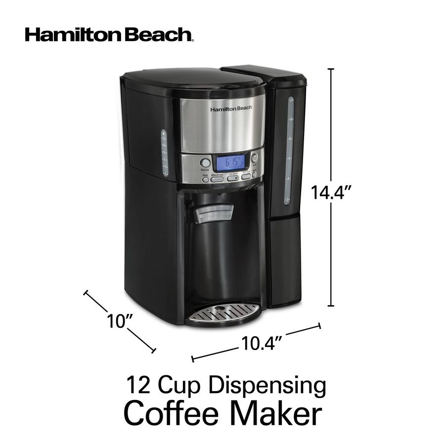 Hamilton Beach 12 Cup Dispensing coffeemaker Black 47900 Best Buy