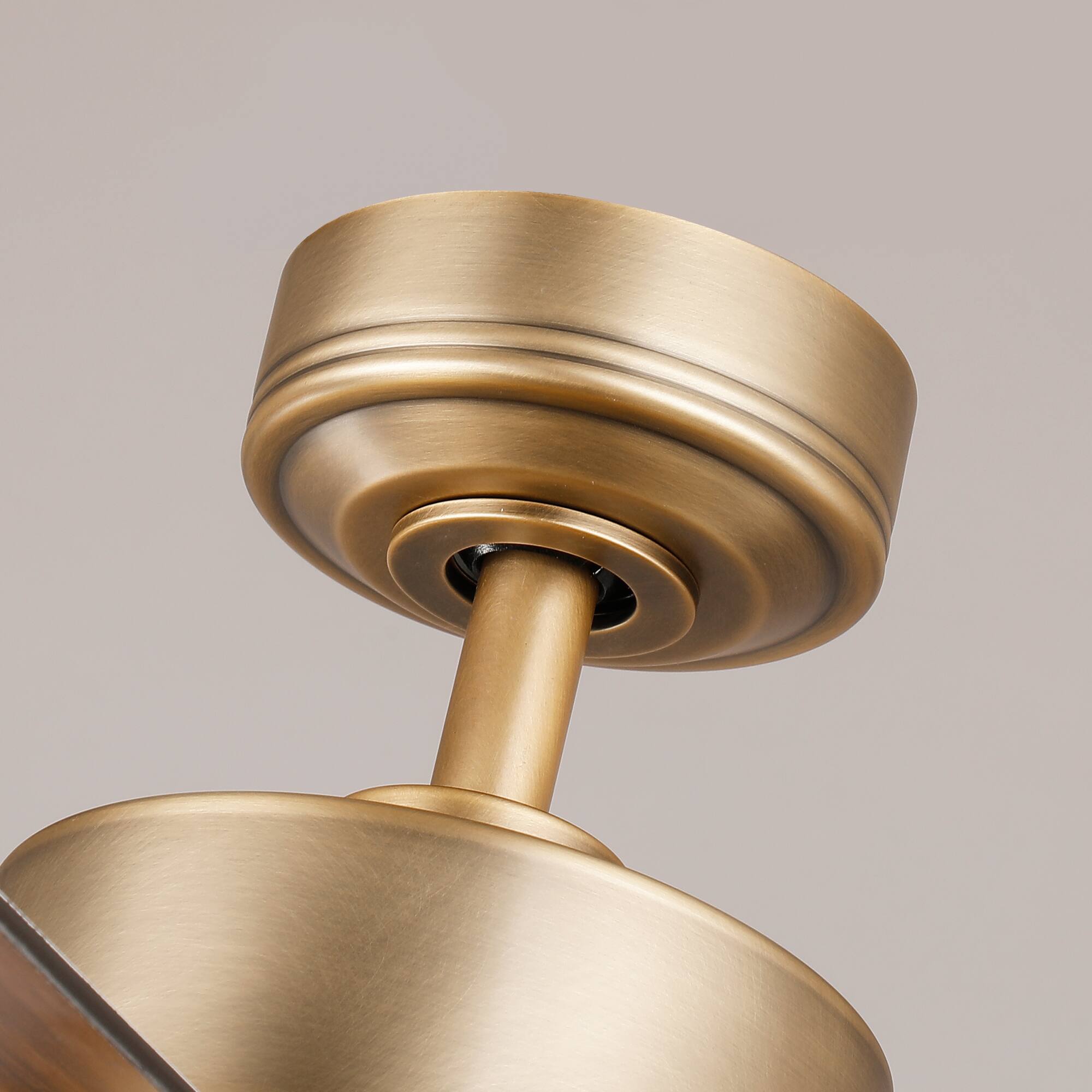 Alt View 10. Parrot Uncle - 60" Modern Natural Brass Integrated LED Ceiling Fan with Light and Remote - Brass.