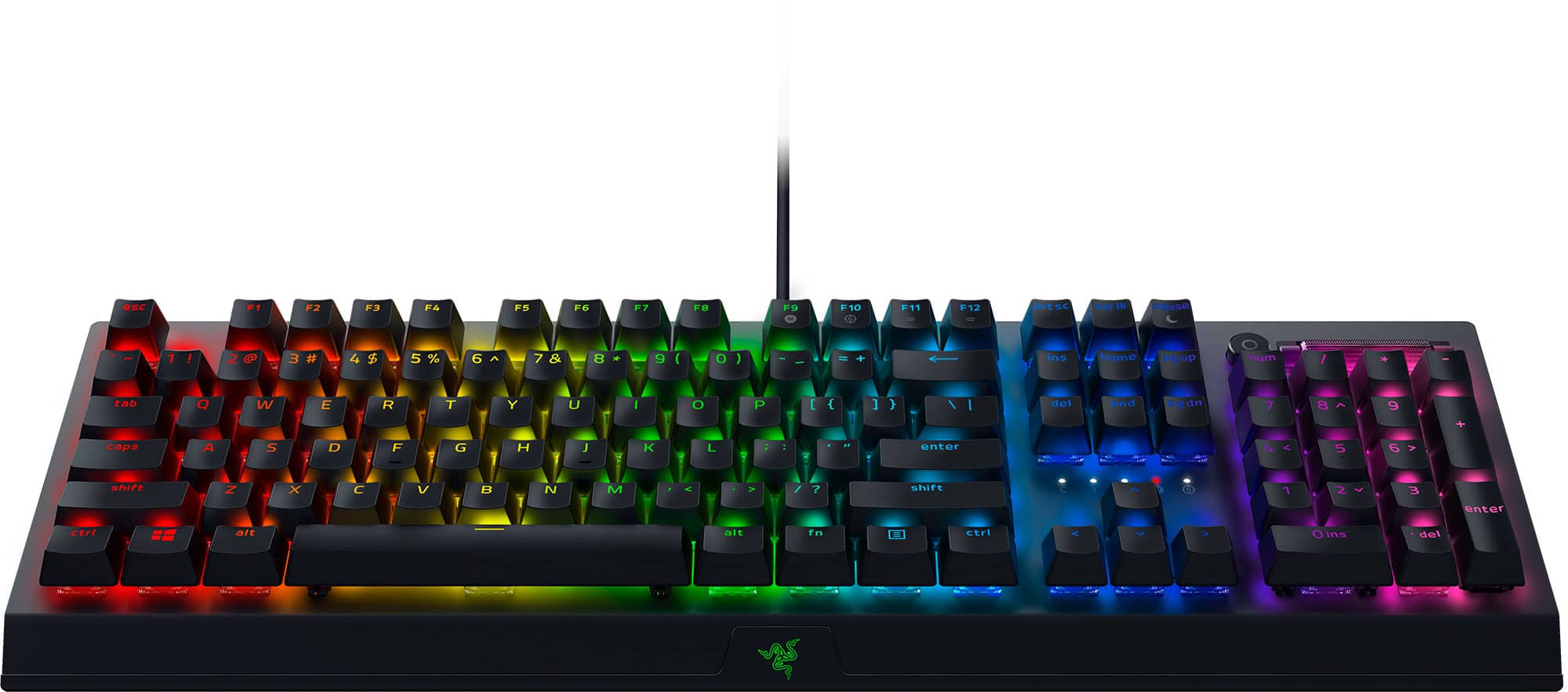Alt View Zoom 13. Razer - Blackwidow V3 Full Size Wired Mechanical Green Clicky Tactile Switch Gaming Keyboard with Chroma RGB Backlighting - Black.